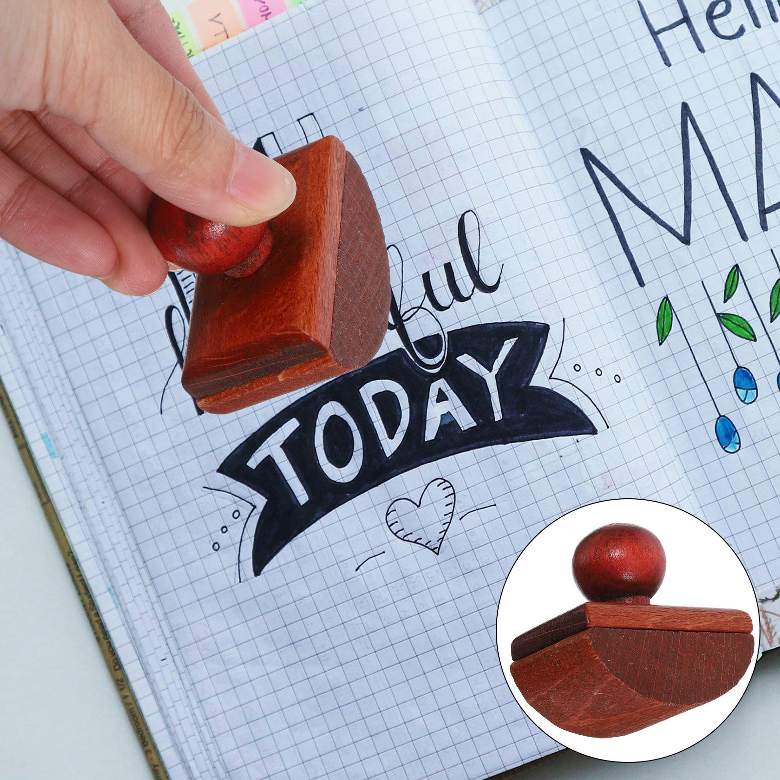 Ink Blotter Paper - Ahşap Rocker Blotter Mürekkep Hızlı Kuruyan