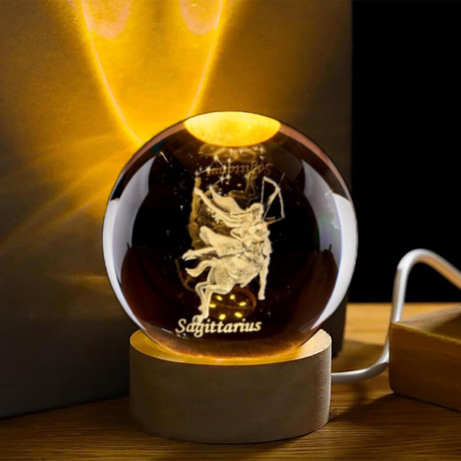 3D Yay Burcu Kristal Küre Ahşa - Paper Weight Crystal incelemesi ve fiyatı